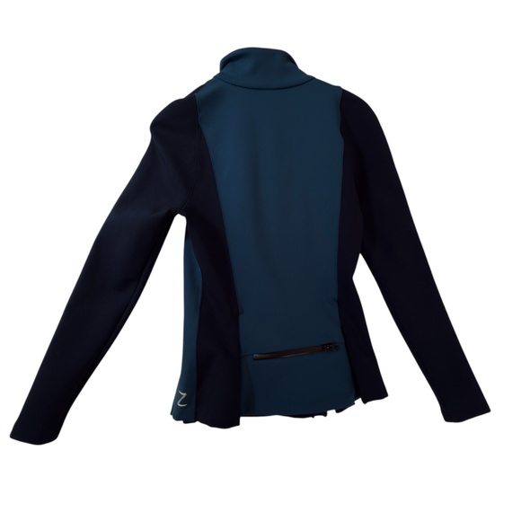 Zarély Performance Jacket Women’s M Navy Teal Athletic Dance Wear - Picture 3 of 12
